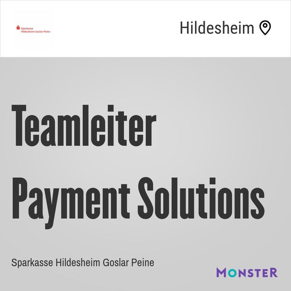 Teamleiter Payment Solutions